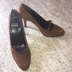 Stuart Weitzman Brown Suede Heels